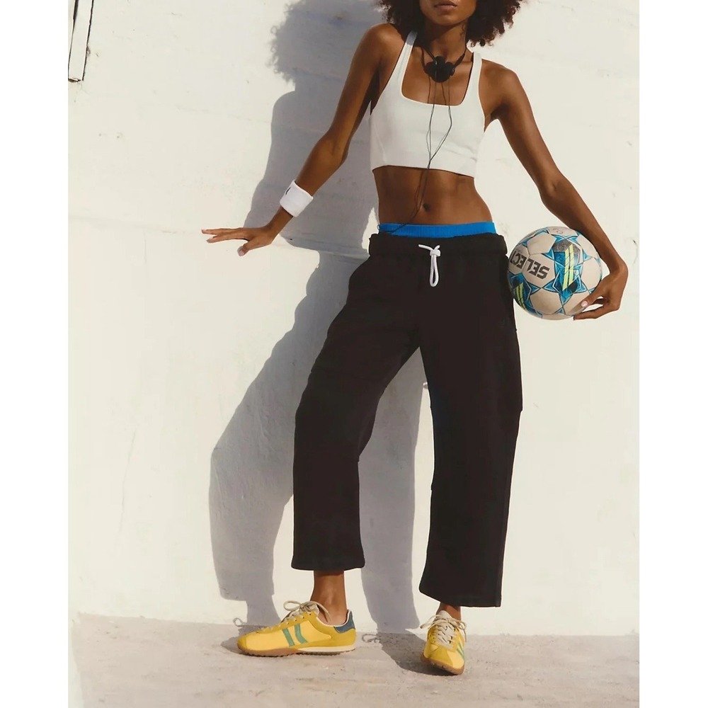 Free People Movement Top Score Barrel Pants Womens Black Size Medium NWT
